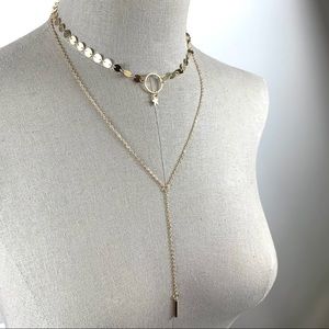 💎 NEW layered gold star layered necklace